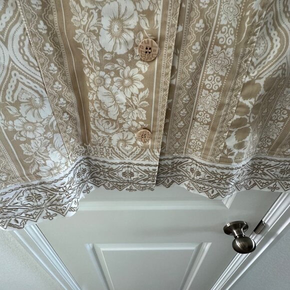 Drapers & Damons Womens Petites Beige Floral Print Jacket 3/4 Sleeve Button-Up 1 - Picture 12 of 12